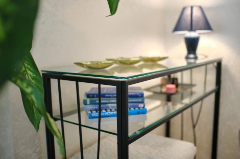 Консольный стол AllConsoles 1121-CB clear черный муар