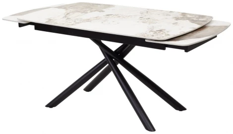 Стол RIVOLI 140 GLOSS LUXURY PANDORA SOLID CERAMIC / BLACK М-City