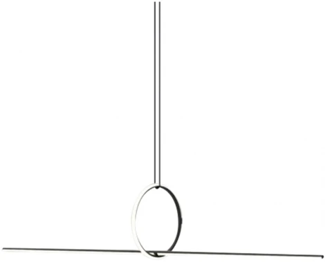 Подвесной светильник iLedex Zoom 10339P/A2-35W-3000K BK-WH (220V, на проводе, кольцо)