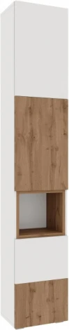 Стеллаж Лонгфорд (Лонгфорд белый / дуб вотан) Woodville арт.563529