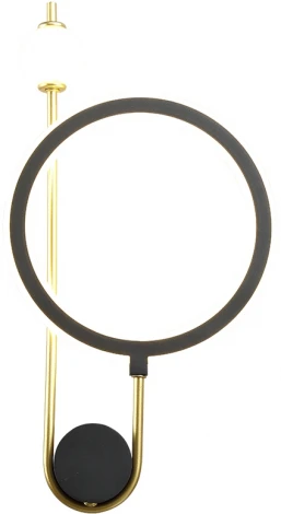 Бра CORIDA AP25W LED BLACK/GOLD Crystal Lux (220V, шар, кольцо)