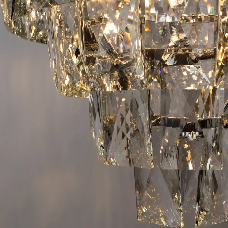 Подвесная люстра каскадная Divinare Chara 3508/02 LM-6 (220V, хрусталь, на цепи)