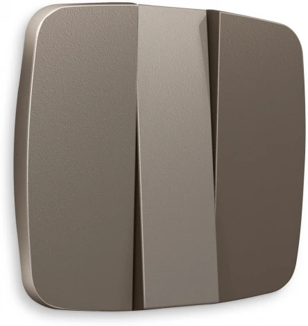 Лицевая панель Ambrella Volt OMEGA (Темная бронза матовый) для 3-клавишных выключателей QUANT OP6350