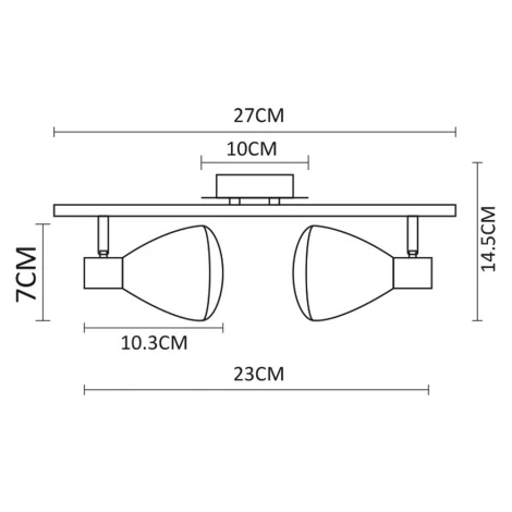Спот на штанге Arte Lamp Gioved A6008PL-2BK (LED, 220V, круглые)