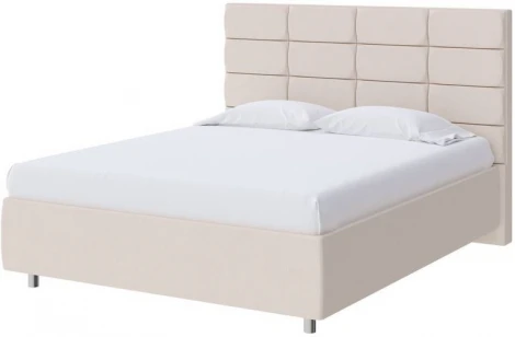 PROxSON Кровать Shapy без основания (Ткань: Рогожка Тетра Молочный) 90x200