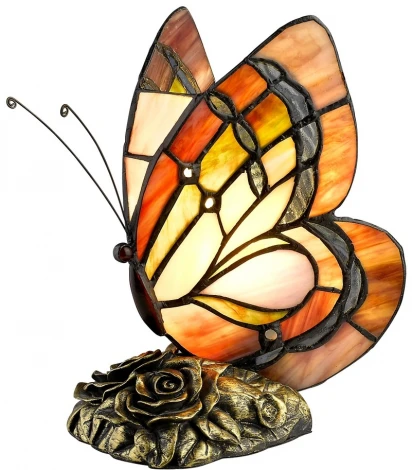 Интерьерная настольная лампа Velante 805-824-01 (220V, природа, бабочки)