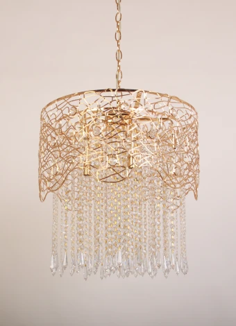 Подвесная люстра Abrasax X9118A/6GO (220V, на цепи, круглые)