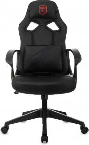 Кресло игровое Zombie 300 черный эко.кожа крестов. пластик пластик черный