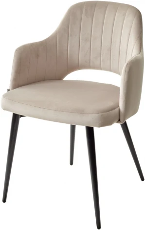 Стул FANTINE-LA ЛАТТЕ #25, велюр / черный каркас