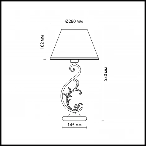 Интерьерная настольная лампа Odeon Light Urika 2680/1T