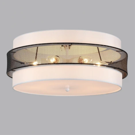 Потолочный светильник круглый Lumion Animaisa 8002/6C белый, черный металл/металл, текстиль Е27 6*60W 220V (круглые)