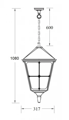 Уличный светильник подвесной Oasis Light QUADRO XXL 79905XXL Bl