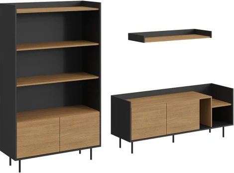 Композиция Look 19 (ЛДСП/Черный) ОГОГО Обстановочка! арт.846115