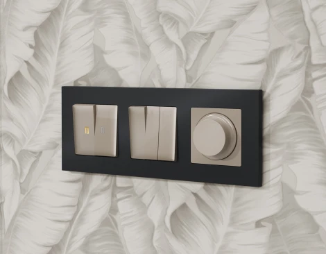 Рамка Ambrella Volt ALFA Qubi (Графит Мягкое касание) 4-ая AF250804