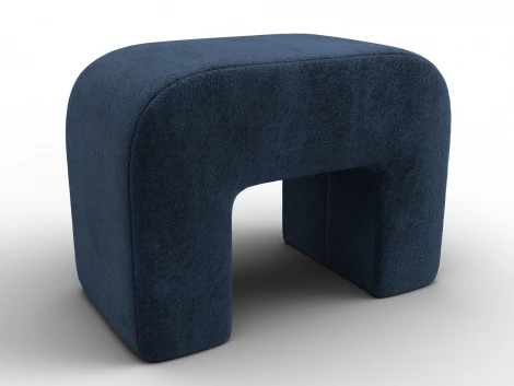 Пуф 008 (ДСП,Брус,Фанера,Велюр/Синий) Лига Диванов 132384
