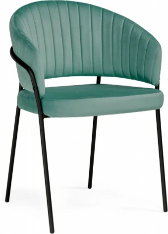 Стул на металлокаркасе Лео (Лео зеленый brandy light 10 / черный) Woodville арт.592484
