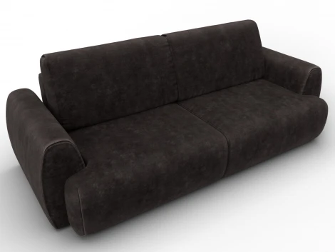 Диван прямой Лига-115 НПБ (ДСП,Фанера,Велюр/Коричневый) Лига Диванов 136929