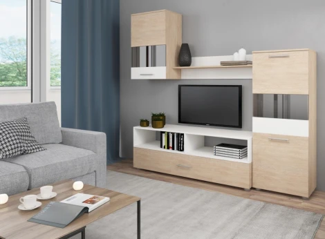 Готовая гостиная Алваро (Алваро дуб сонома / белая) Woodville арт.398916