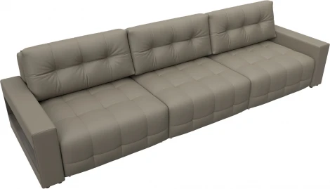 Диван прямой с полками Лига-053 НПБ Лонг Лига Диванов (Экокожа) арт.128918