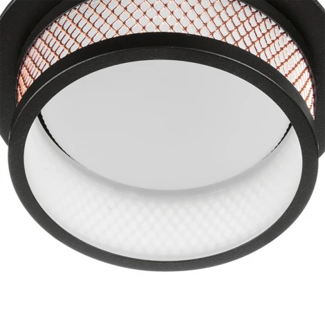 Встраиваемый светильник под лампу GX53 черный/золотой Wolta Rete WDL-GX53/12BG