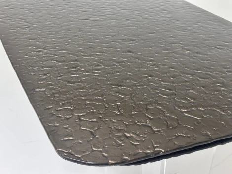 Стол ЛАУРИТЦ (LAURITS) 200 цвет БРОНЗА (GOLDEN), стекло BUBBLE / Прозрачный каркас ®DISAUR M-City 64664