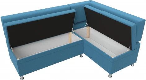 Диван кухонный угловой Стайл правый угол (Голубой/Рогожка) Лига Диванов арт.123236