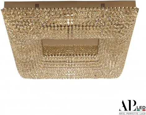 Потолочная люстра светодиодная APL LED Sicilia SH603.2.60.A.Gd.3000 (220V, хрусталь)
