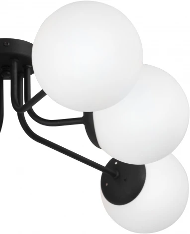 Потолочная люстра на штанге Vitaluce V4996-1/6PL (220V, шарики, молекулы)