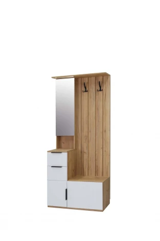 Прихожая 1, Дуб Крафт Золотой / Софт Белый Ивару Стефани 102202