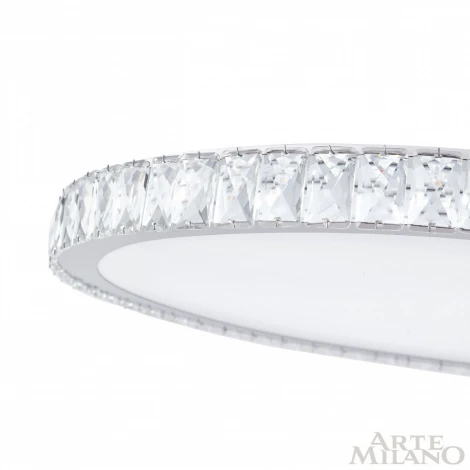 Потолочный светильник круглый Arte Milano 310122/D500 NI (регулировка яркости, LED, 220V, пульт управления, круглые)
