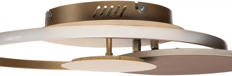 Потолочная люстра светодиодная Pleiades 10247/3 LED 85W Gold/Coffee (220V, пульт управления, кольцо)