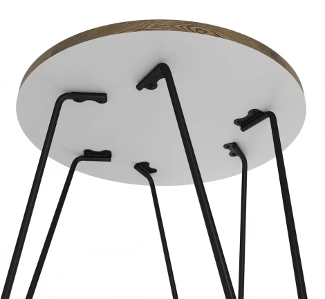 Столик журнальный Sheffilton SHT-CT79 светлый орех/черный муар 3623440301