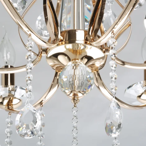 Подвесная люстра De City Свеча 683014606 (220V, хрусталь, подвески, на цепи, подсвечник, свеча)