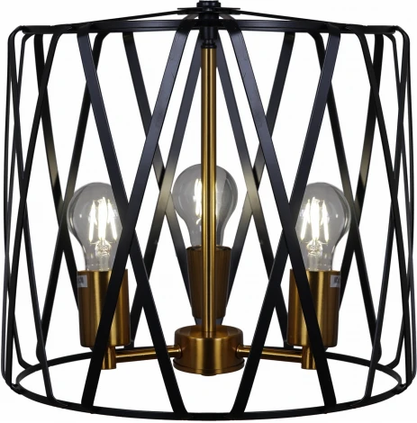 Подвесной светильник ILLUMICO IL1023-3PB-05 BK GD (220V, на цепи)