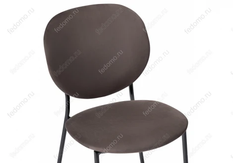 Стул Woodville на металлокаркасе Саранда кофе / черный глянец 494361