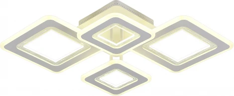 Потолочная люстра светодиодная Natali Kovaltseva Mujus LED LAMPS 81195 с пультом ДУ, моб. приложением 160W, белый, LED