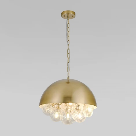 Подвесной светильник Wi-Fi Eurosvet Anait 30177 латунь (220V, управление смартфоном, голосовое управление, умный дом - Minimir Home, Алиса, Маруся, Салют, на цепи)