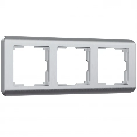 Рамка на 3 поста Stream (серебряный) Werkel W0032106 (a051277)