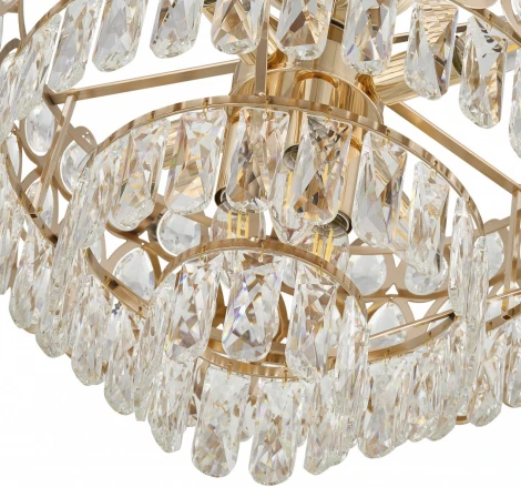 Потолочная люстра хрустальная на штанге Arte Milano Sorrento-2019 372019/7/50/460 GD (220V)
