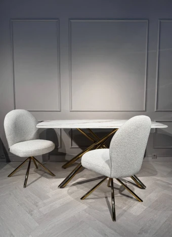 Стул обеденный IST-CASA Авалон BS1240-WT, белый крем/золото