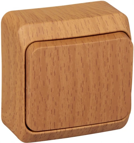 Выключатель накладной одноклавишный (бук) Systeme Electric BA10-004T