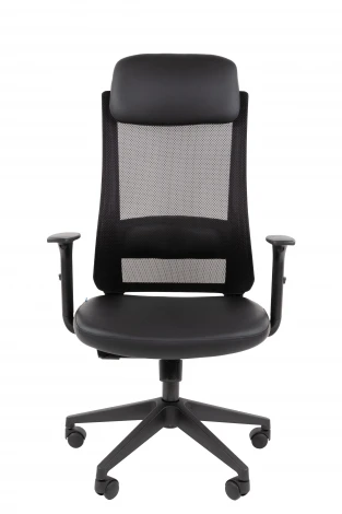 Офисное кресло Chairman 500LT Россия экокожа черный/TW-01 черный 7187909