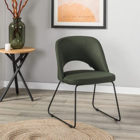 Стул R-Home Lars тёмно-зеленый/Линк