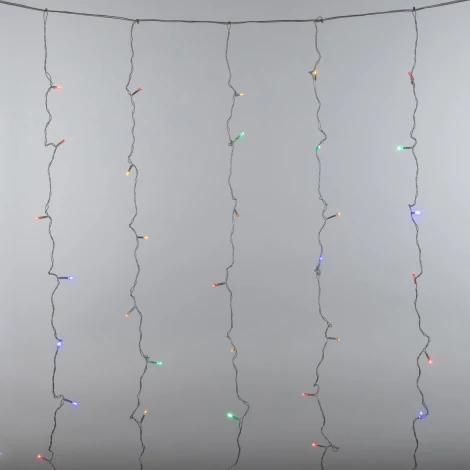 Занавес светодиодный, 1,5х1,5м. 100 светодиодов, разноцветный свет Uniel ULD-C1515-100/DTA MULTI IP20