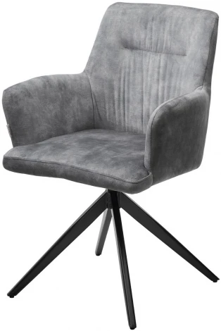 Стул DANTE 360 град. поворот UF912-09 античный светло-серый, велюр без пальчиковый"/черный М-City 629M05653"