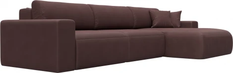 Диван угловой Лига-036 НПБ Классик Лонг правый угол Лига Диванов (Замша) арт.127799