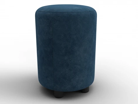 Пуф 001 (ДСП,Фанера/Пластик/Велюр/Синий) Лига Диванов 132488