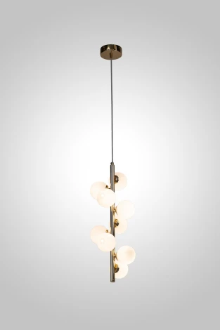Подвесной светильник AM Group AM489 GOLD H1000 (на проводе, шар, молекулы)
