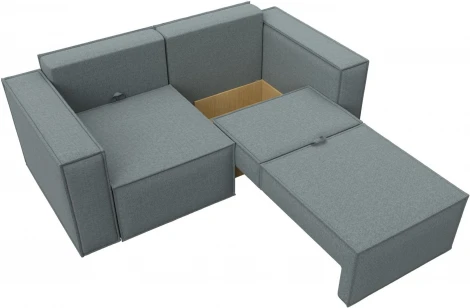 Диван прямой Куба мини (Серый/Рогожка) Лига Диванов арт.121891