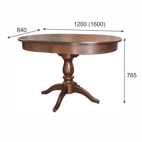 Стол обеденный Тарун 4 раздвижной орех 120/160*84 от фабрики Mebelik